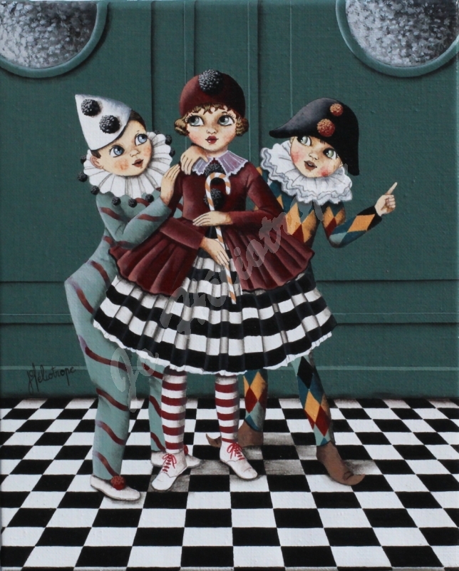 Pierrot, Colombine et Arlequin